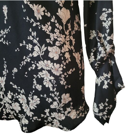 NWT Free People Black Floral Open Back Aries Mini Dress Or Tunic Size Large - Picture 4 of 11